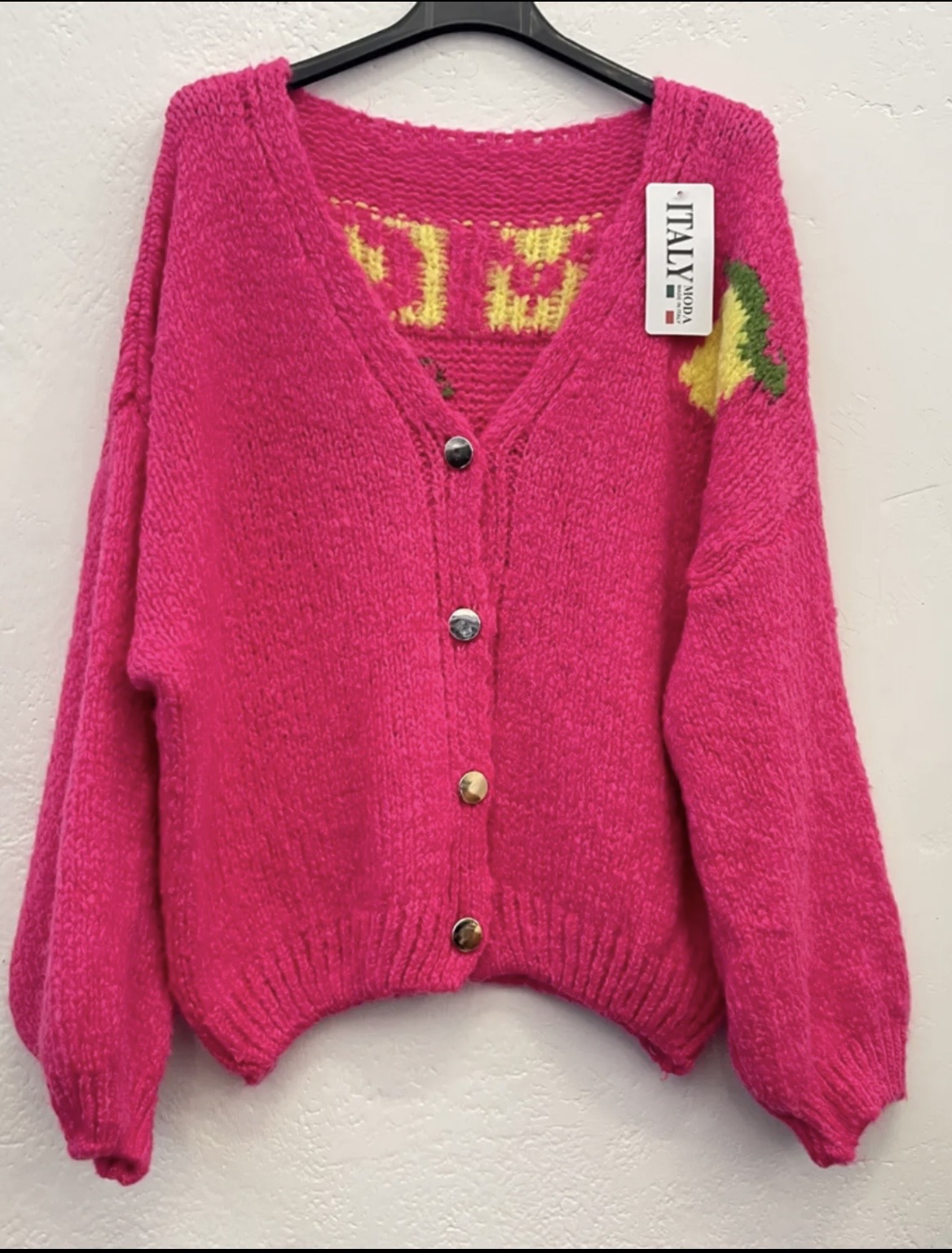 Cardigan Limoncello mit goldenen Knöpfen