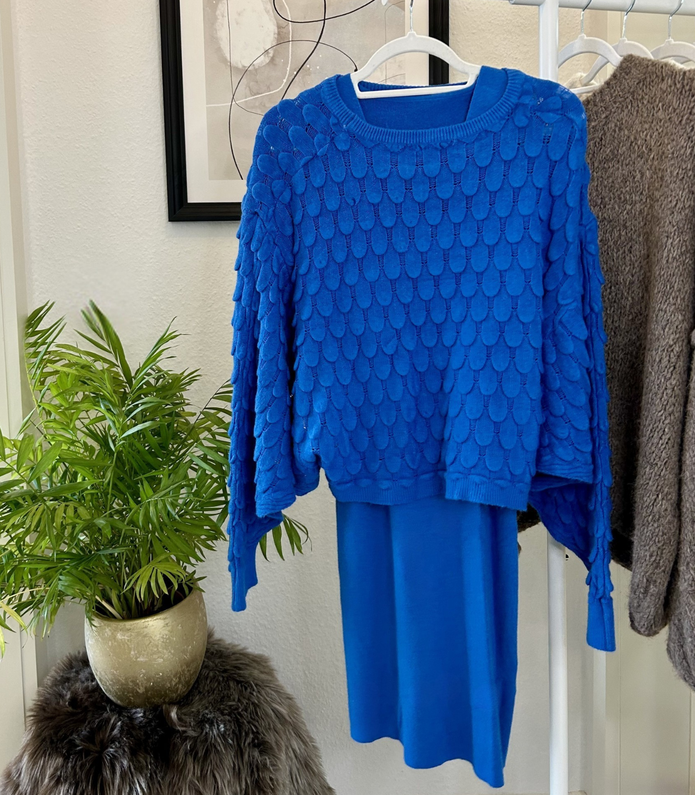 Zweiteiler Kleid + Pullover