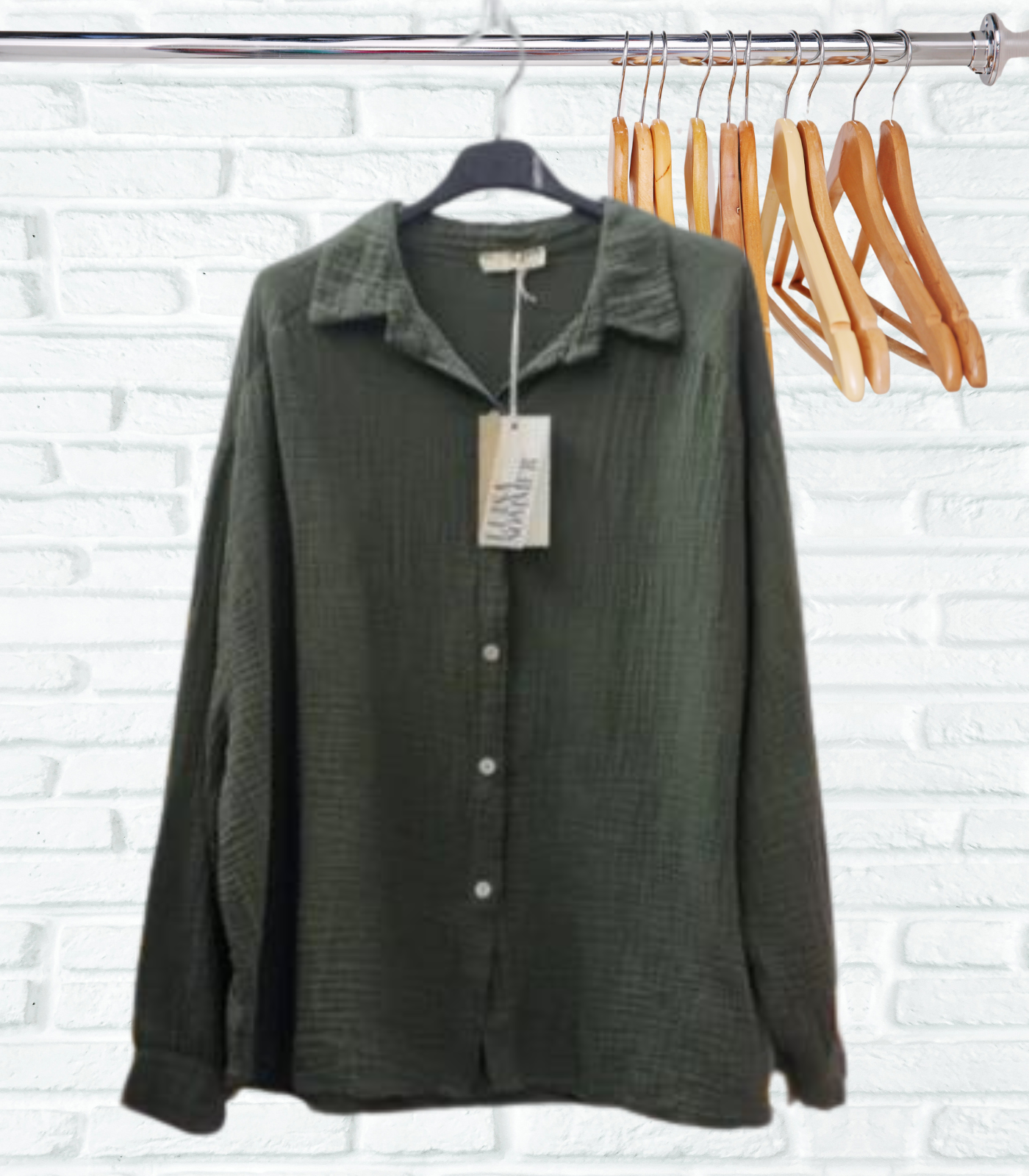 Musselin Bluse Oversize