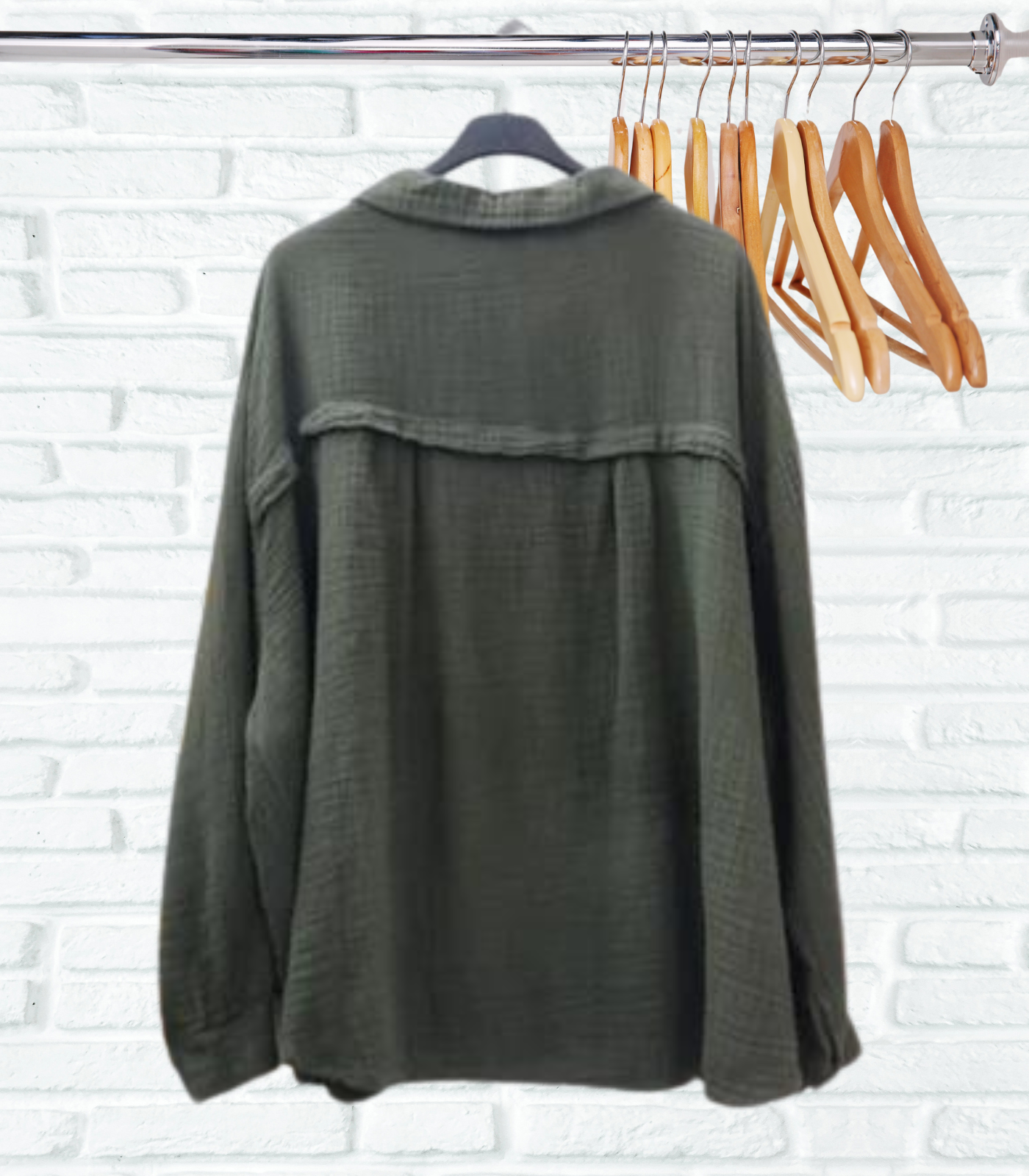 Musselin Bluse Oversize