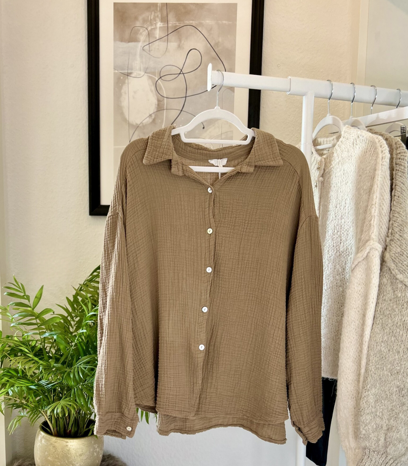 Musselin Bluse Oversize