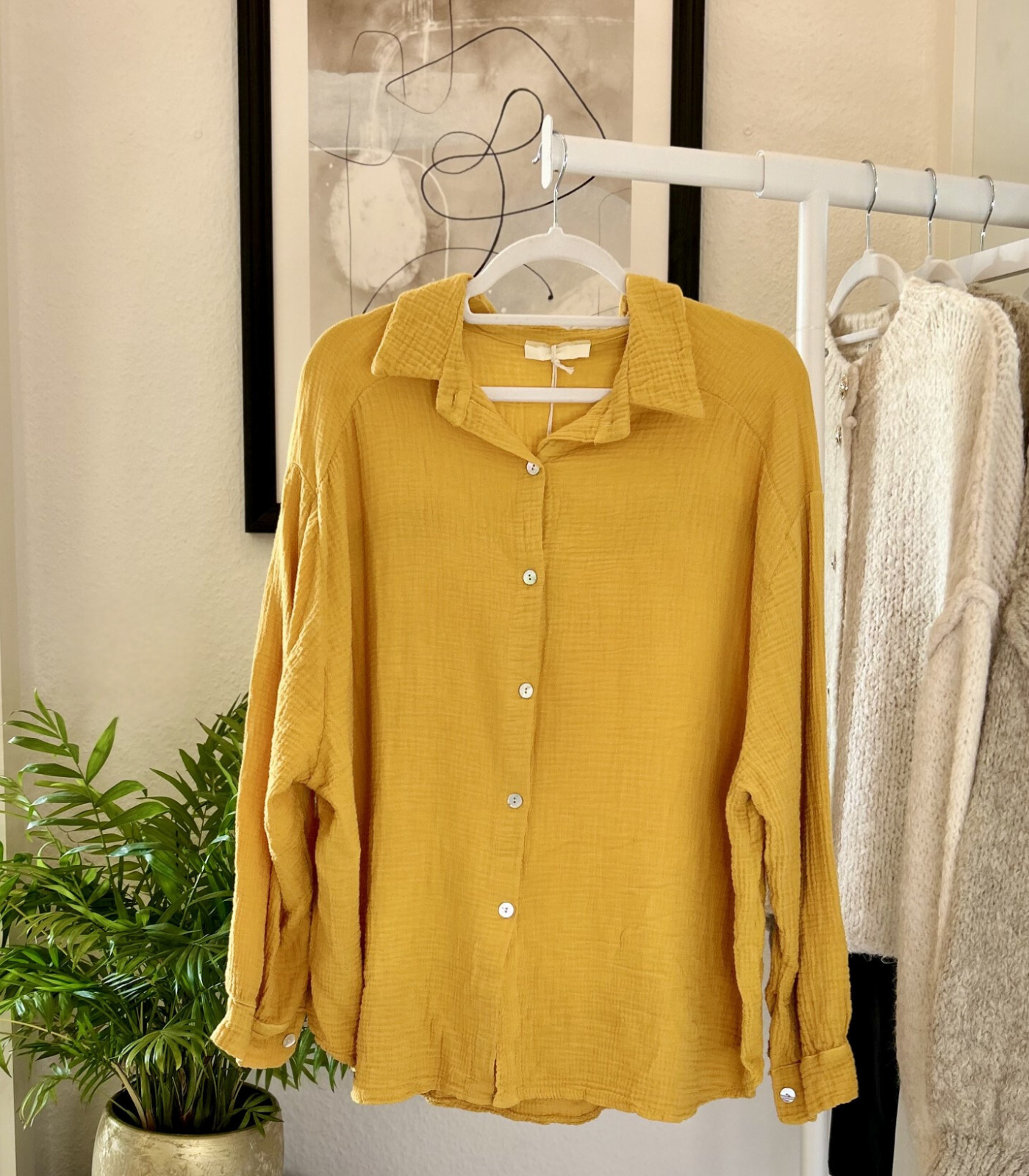 Musselin Bluse Oversize