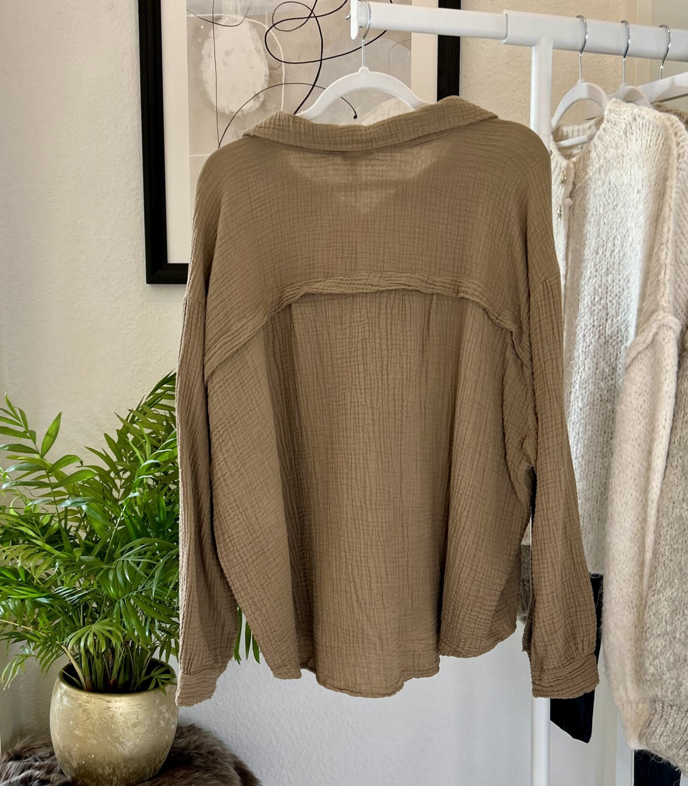 Musselin Bluse Oversize