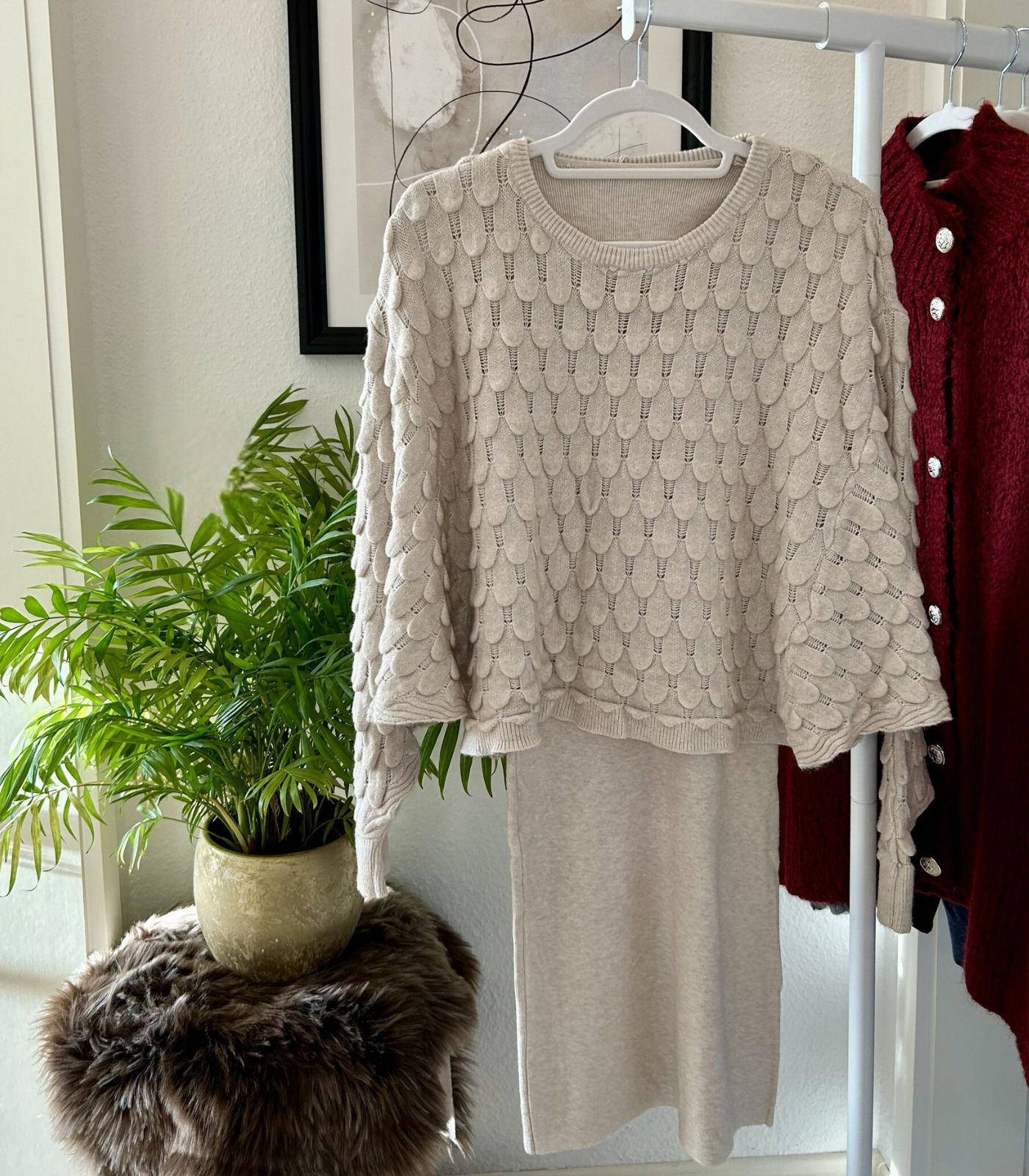 Zweiteiler Kleid + Pullover