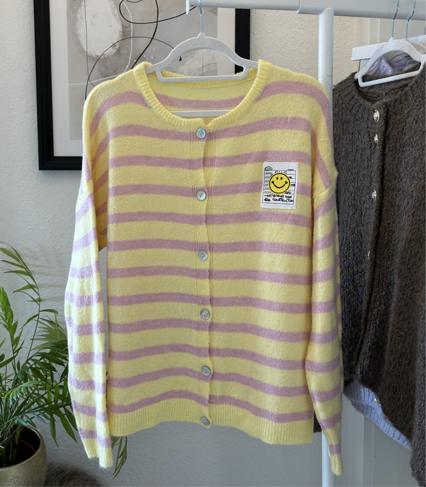 Gestreifter Cardigan Smile