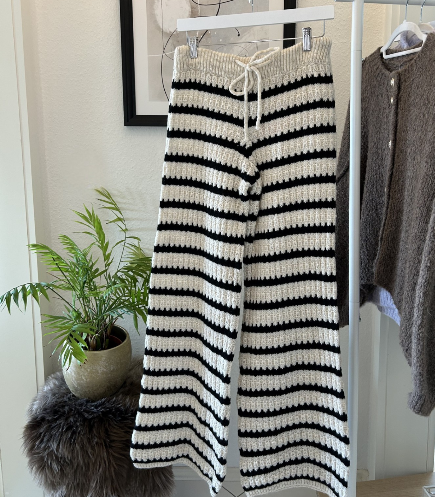 Strickhose gestreift mit Bündchen