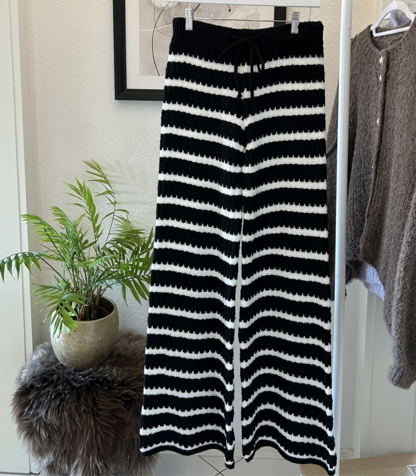 Strickhose gestreift mit Bündchen