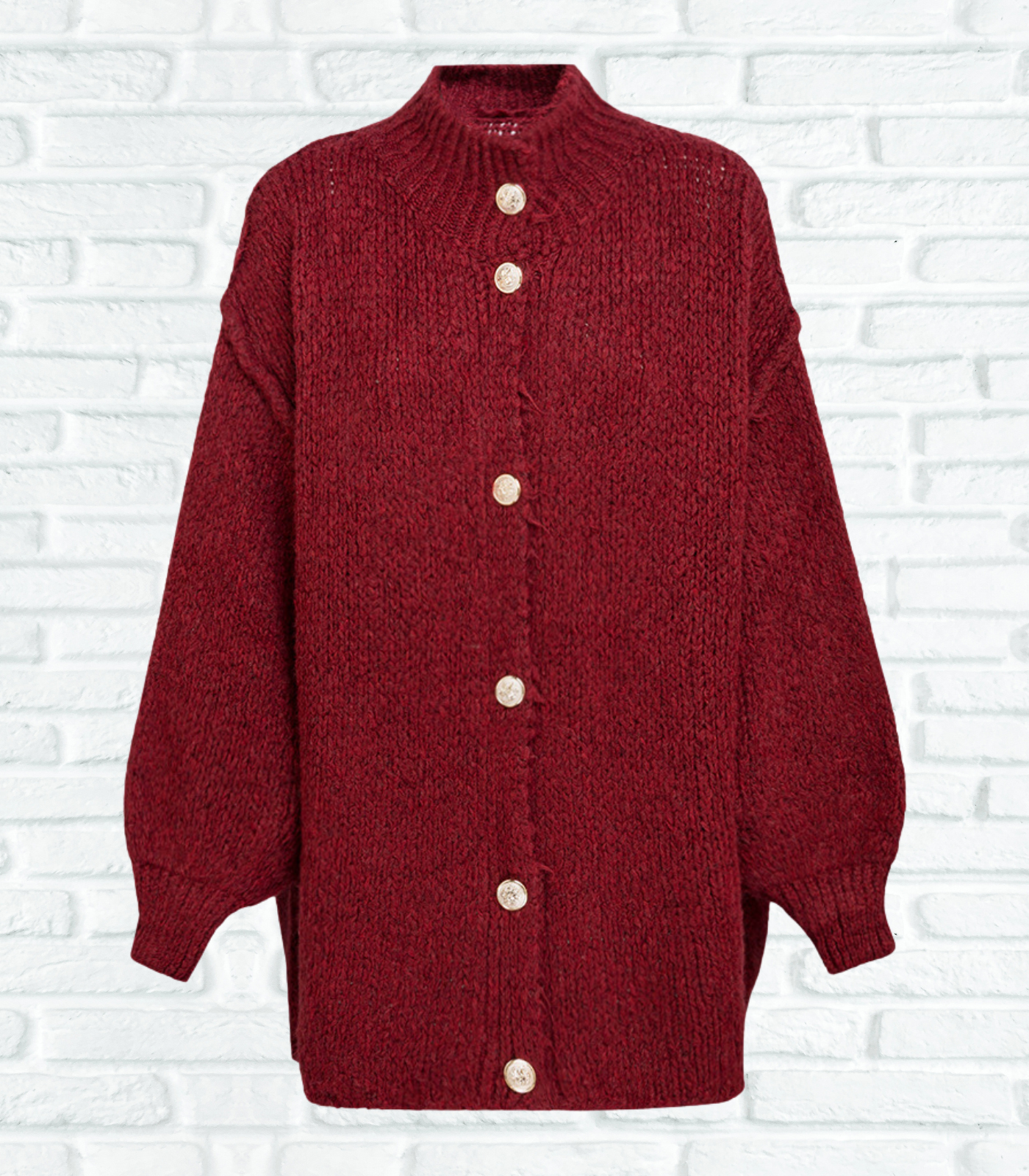 Langer Bouclé-Cardigan Oversize